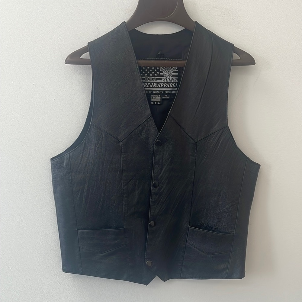 Dream Apparel Black Leather Vest